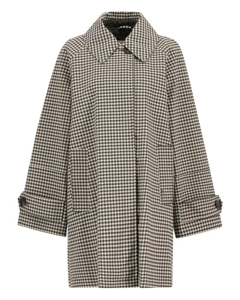 Barbour Damen-Mantel Kennedy mit Stretch und Pepita-Muster in Grün