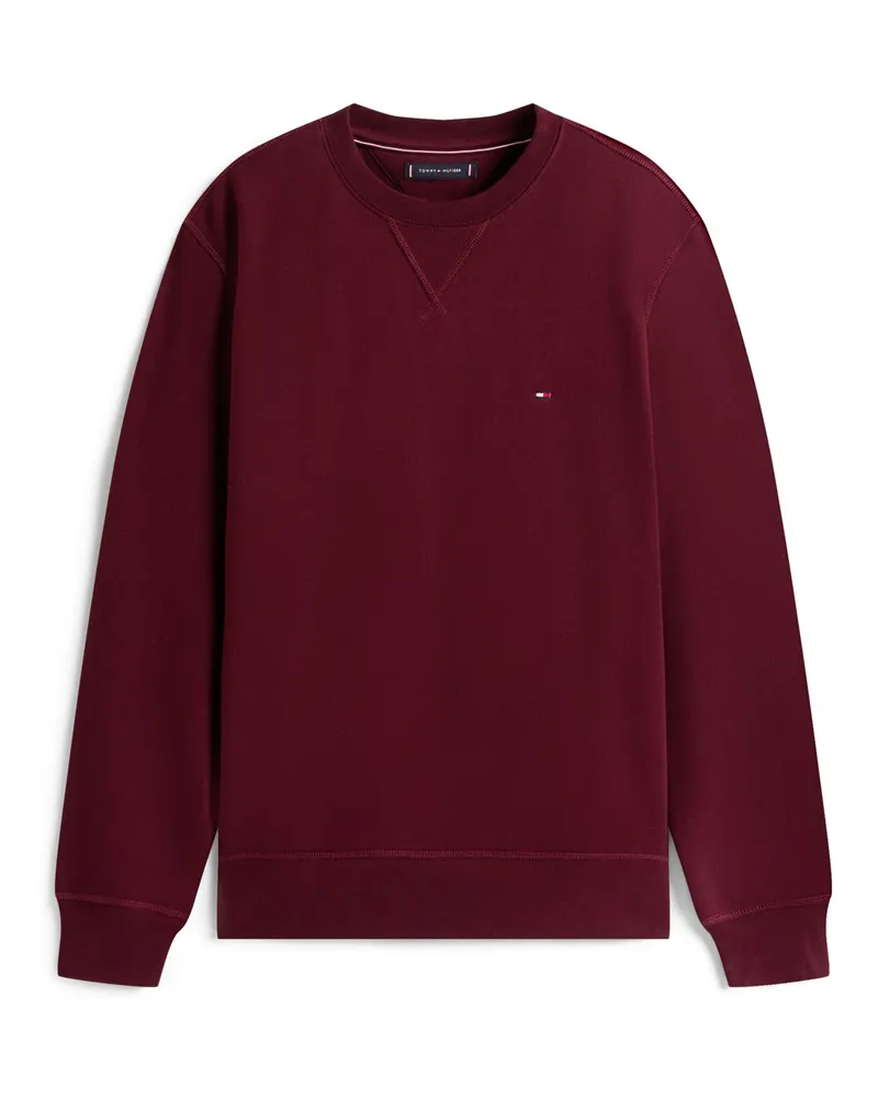 Tommy Hilfiger Softes Sweatshirt aus einem Baumwollgemisch in Bordeaux