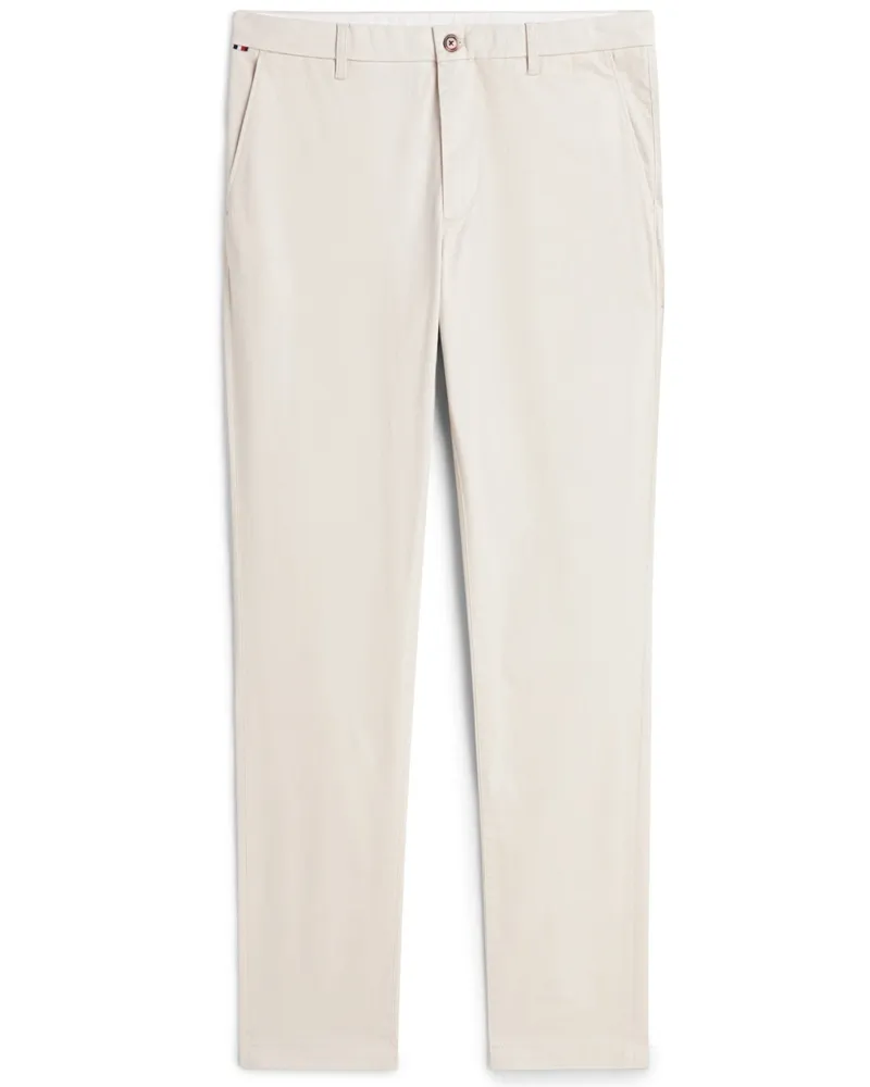 Tommy Hilfiger Chino Bleecker mit feinem Muster und Stretchanteil, Slim Fit in Offwhite
