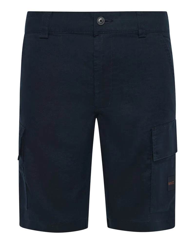 MAC Jeans Cargoshorts aus einem Leinenmischgewebe in Marine