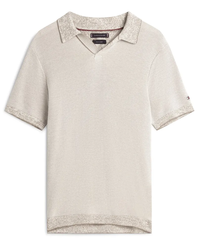Tommy Hilfiger Poloshirt mit Lyocell und Wabenstruktur in Beige