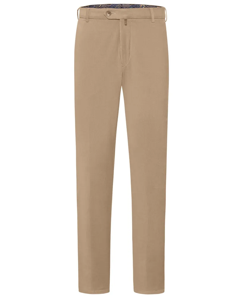Meyer Hosen Chino Bonn aus Baumwoll-Twill mit Stretch, Regular Fit in Beige