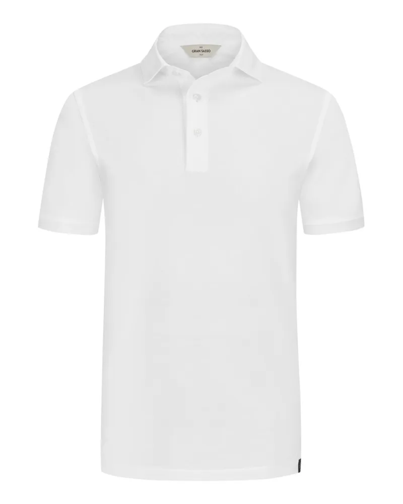 Gran Sasso Poloshirt in Piqué-Qualität aus Baumwolle Weiß