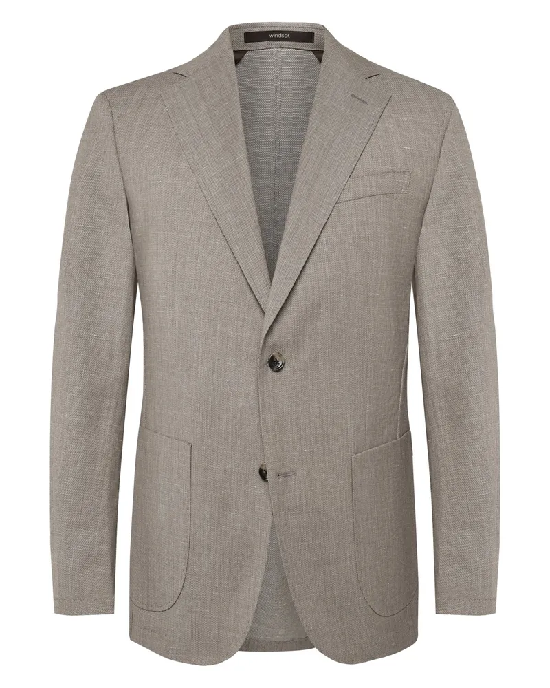 windsor. Sakko aus einer Leinen-Woll-Stretch-Mischung in Beige
