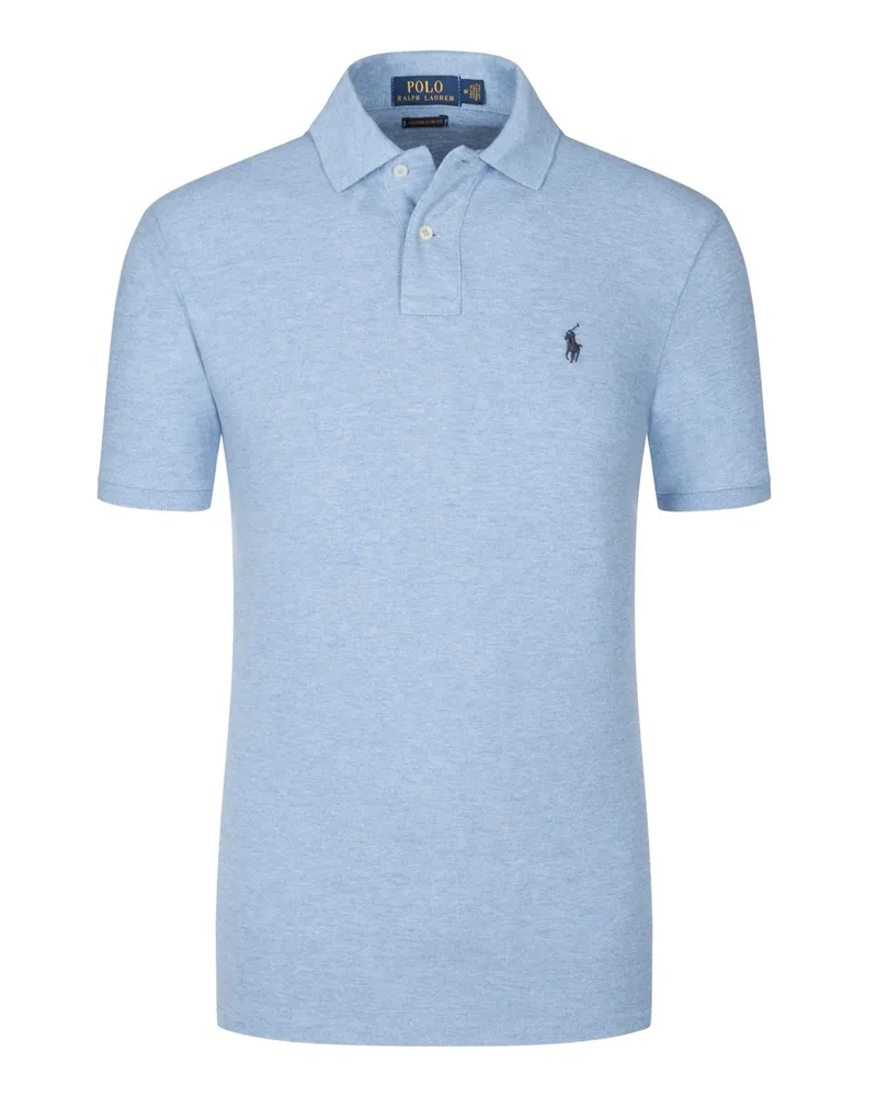 Ralph Lauren Poloshirt Custom Slim Fit in Mesh-Qualität in Hellblau