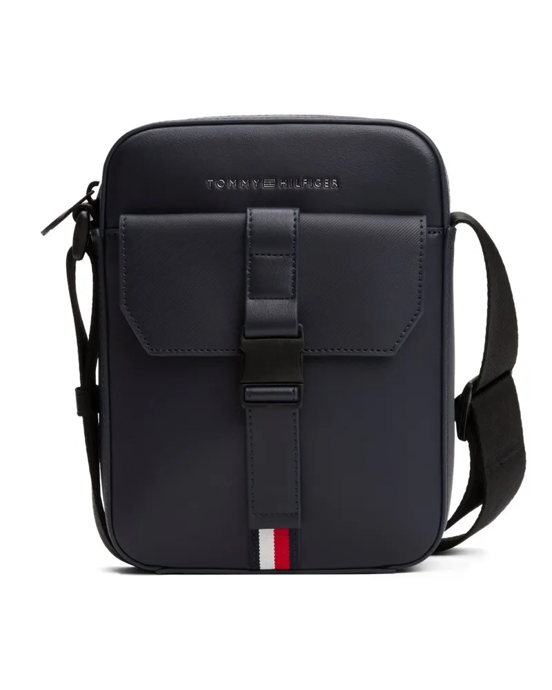 Tommy Hilfiger Wetterfeste City Reportertasche in glatter Haptik in Marine