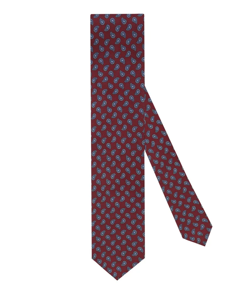 Gierre Milano Seidenkrawatte mit Paisley-Muster in Rot