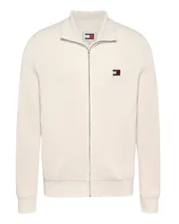 Tommy Hilfiger Strickjacke mit Zip im Rippstrick Kreide