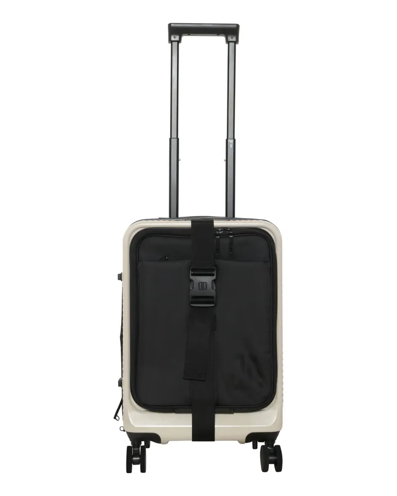 DUNO Kleiner Hartschalen-Trolley mit Laptopfach in Offwhite