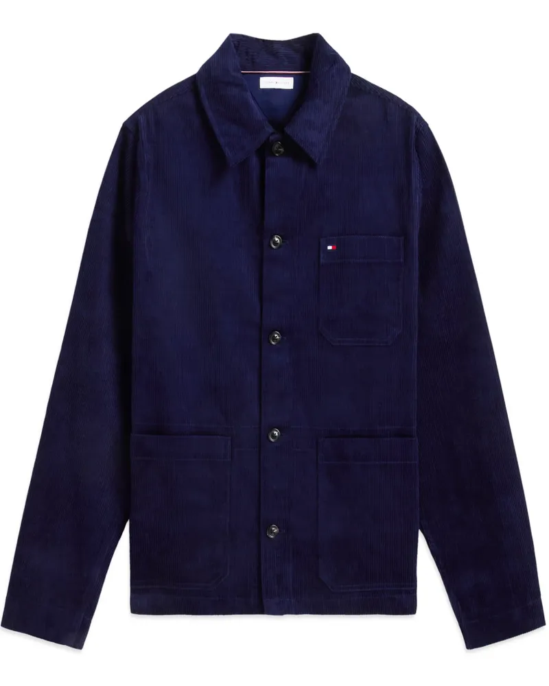 Tommy Hilfiger Overshirt aus softem Baumwollcord, Classic Fit in Marine