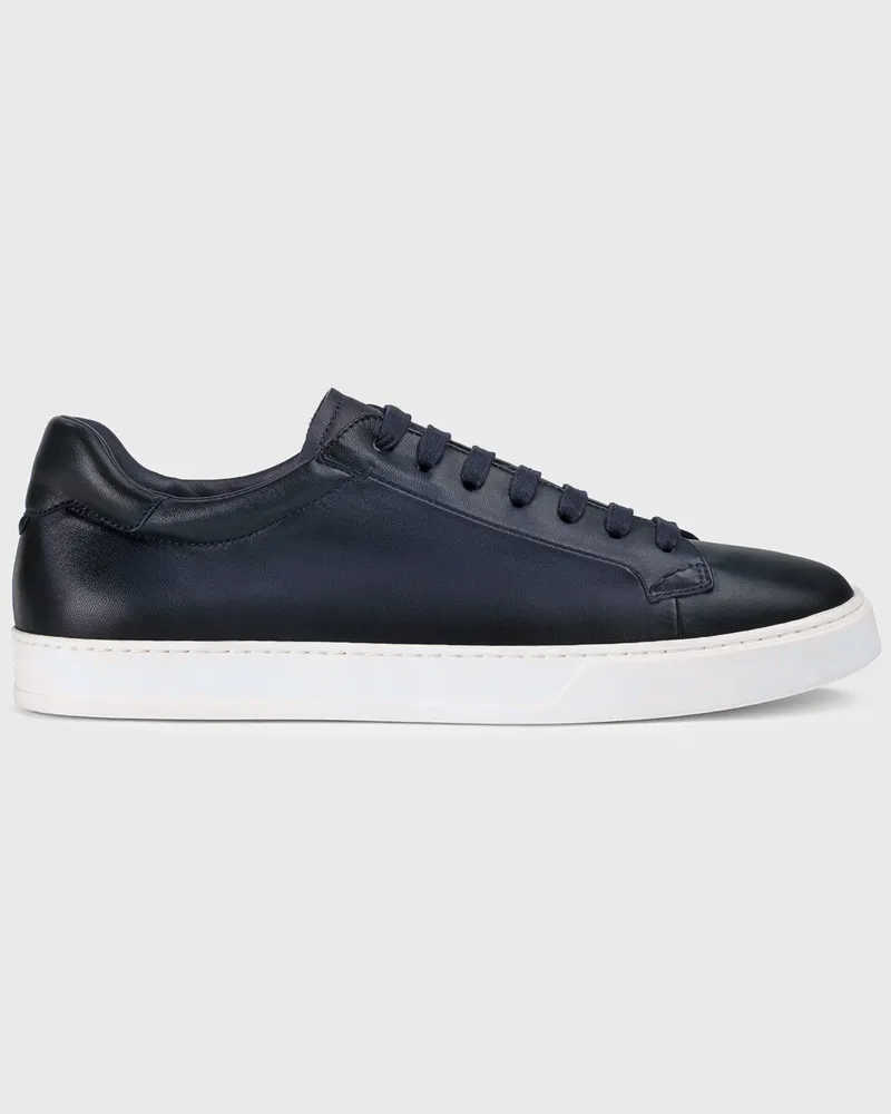 Doucal´s Sneaker Spencer aus weichem Nappaleder in Marine