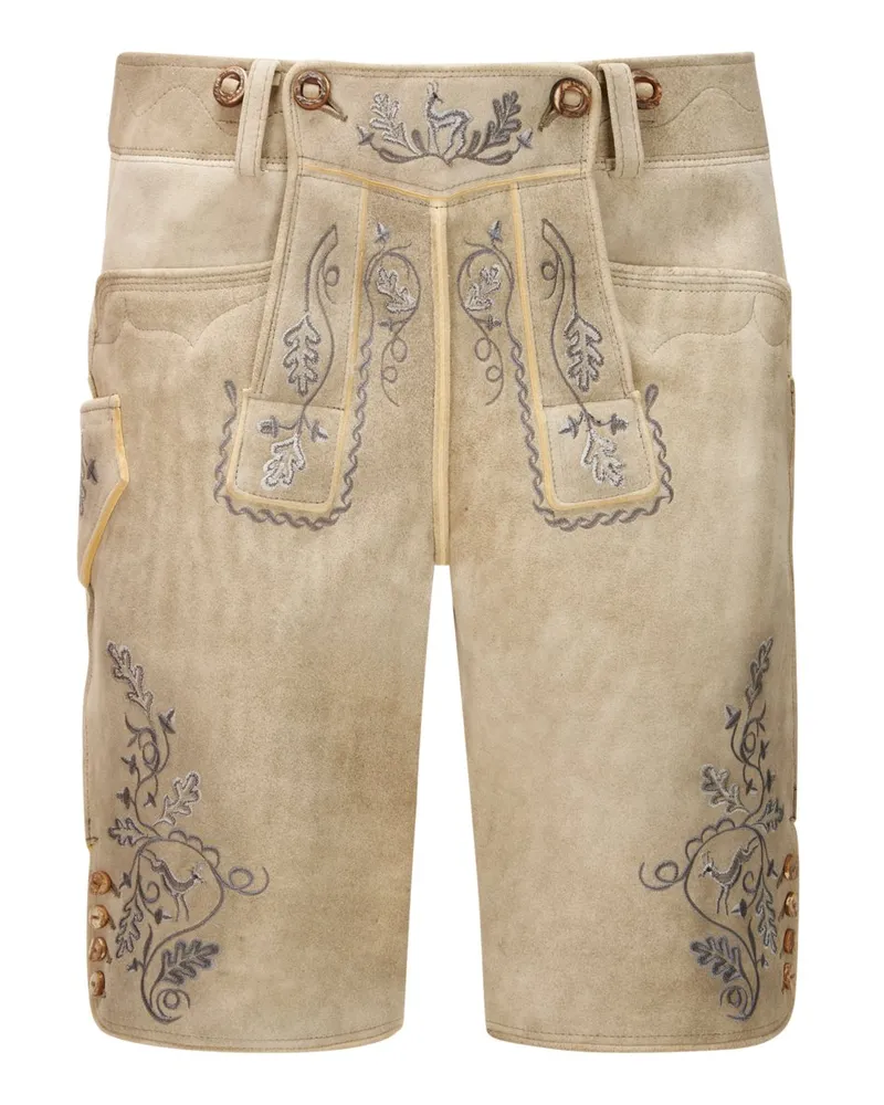 Meindl Lederhose Fürstried aus Hirschleder in Hellgrau