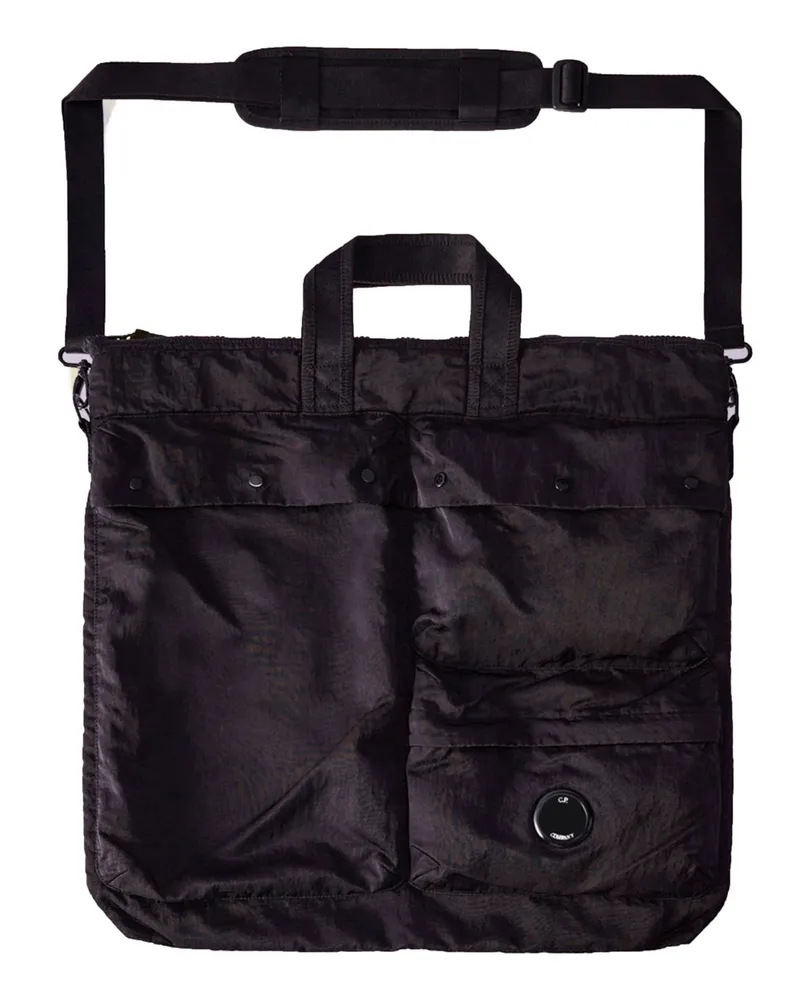 C.P. Company City-Tasche mit vielen Außenfächern und abnehmbarem Schultergurt in Dunkelbraun