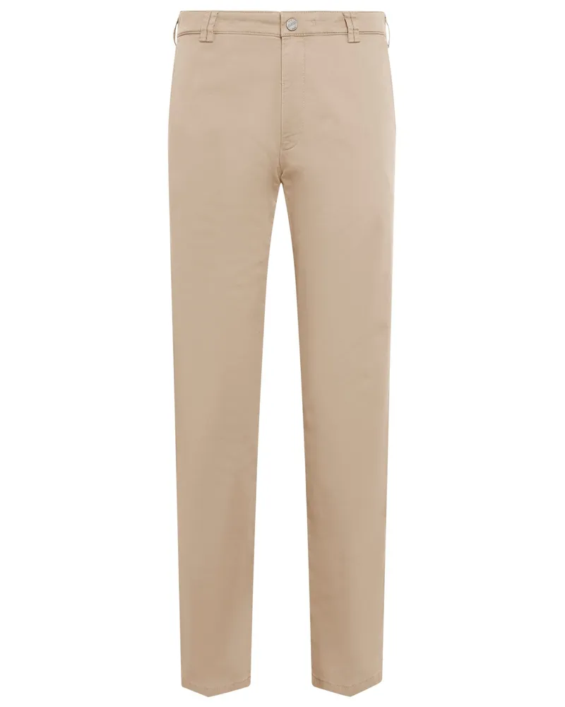 Meyer Hosen Thermo-Chino Bonn aus softem Baumwoll-Twill, Modern Fit in Beige