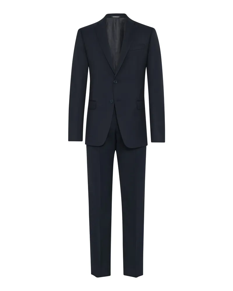 Emporio Armani Anzug aus einem leicht elastischen Schurwoll-Mix in Marine