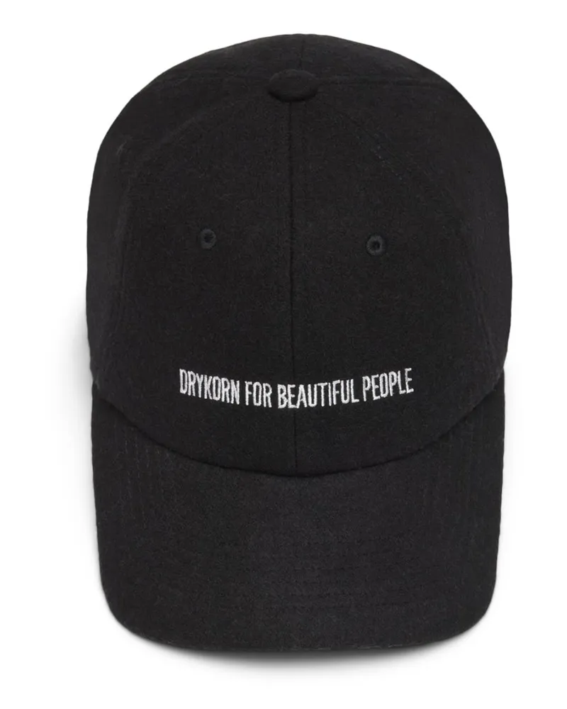 Drykorn Cap aus strukturierter Baumwolle in Schwarz