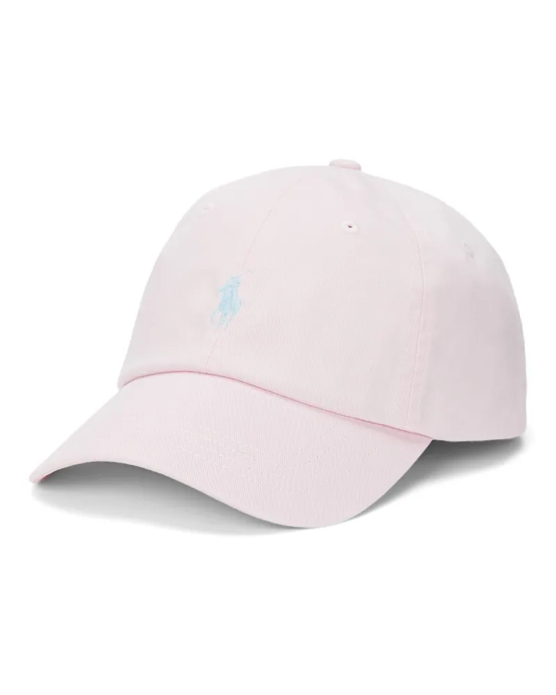 Ralph Lauren Cap aus Baumwoll-Twill mit Pony-Stickerei in Rosenrot
