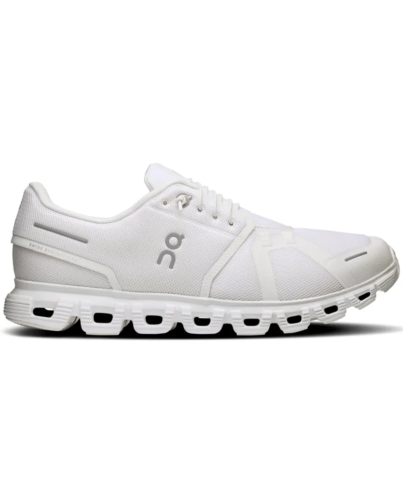 ON Ultraleichte Runner-Sneaker Cloud 6 mit Speedschnürung in Weiß