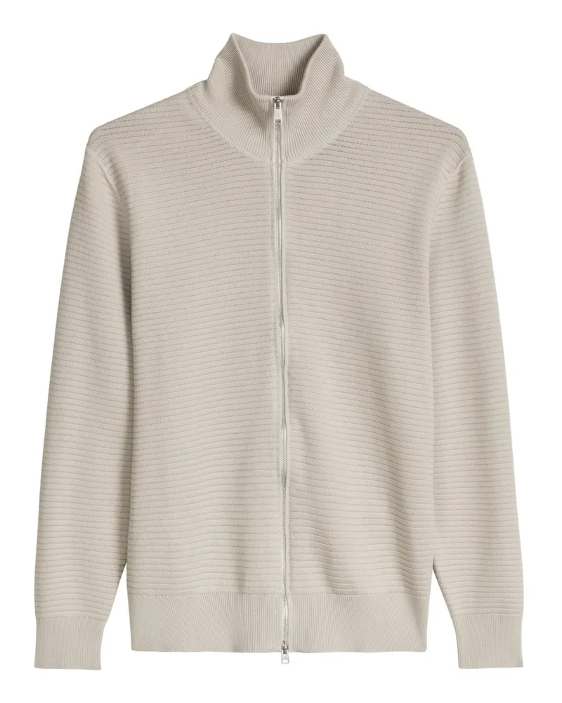 Marc O'Polo Strickjacke aus Bio-Baumwolle mit Struktur, Regular Fit in Beige