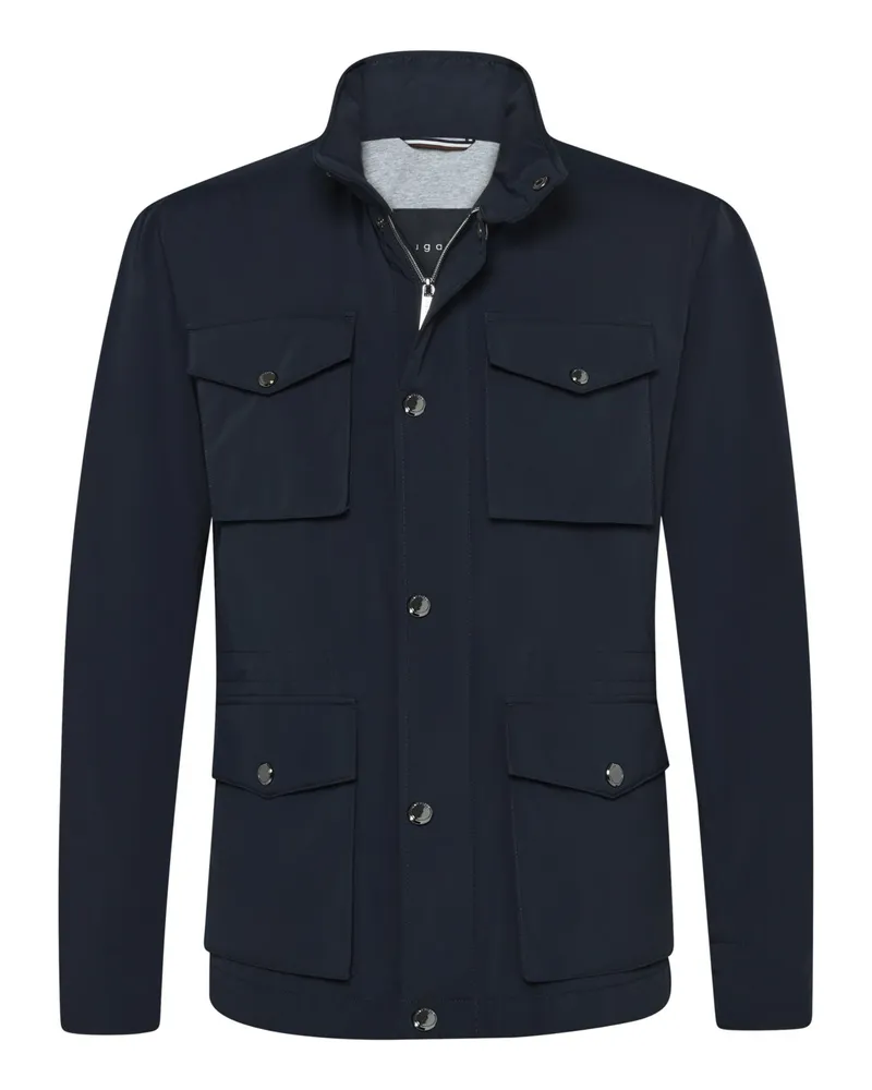 Bugatti Wasserabweisender Flexcity-Blouson aus Nylon in Marine