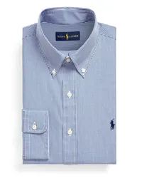 Ralph Lauren Hemd mit Stretchanteil und Streifenmuster, Slim Fit Blau