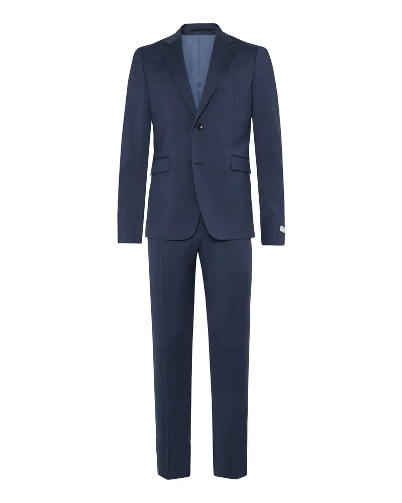 Tiger of Sweden Leichter Wollanzug mit fallendem Reverskragen, Modern Fit in Blau