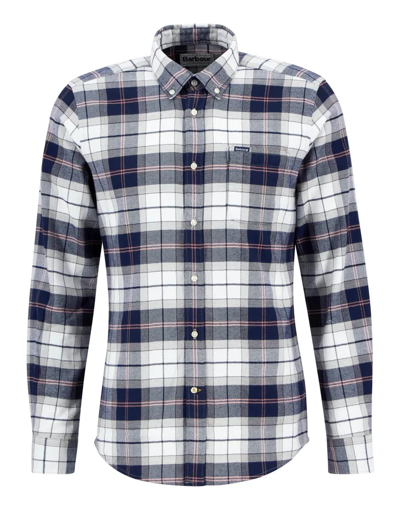 Barbour Softes Flanellhemd Kyeloch mit Tartan-Muster, Tailored Fit in Blau