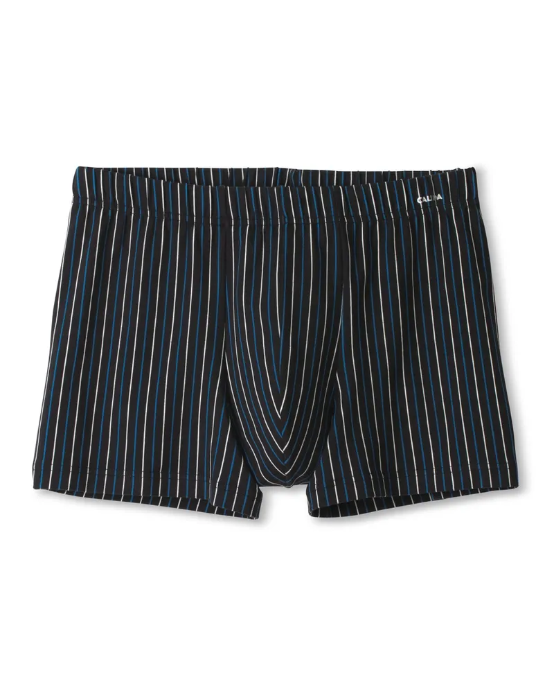 Calida Boxershorts aus softem Baumwolljersey mit Streifenmuster in Schwarz