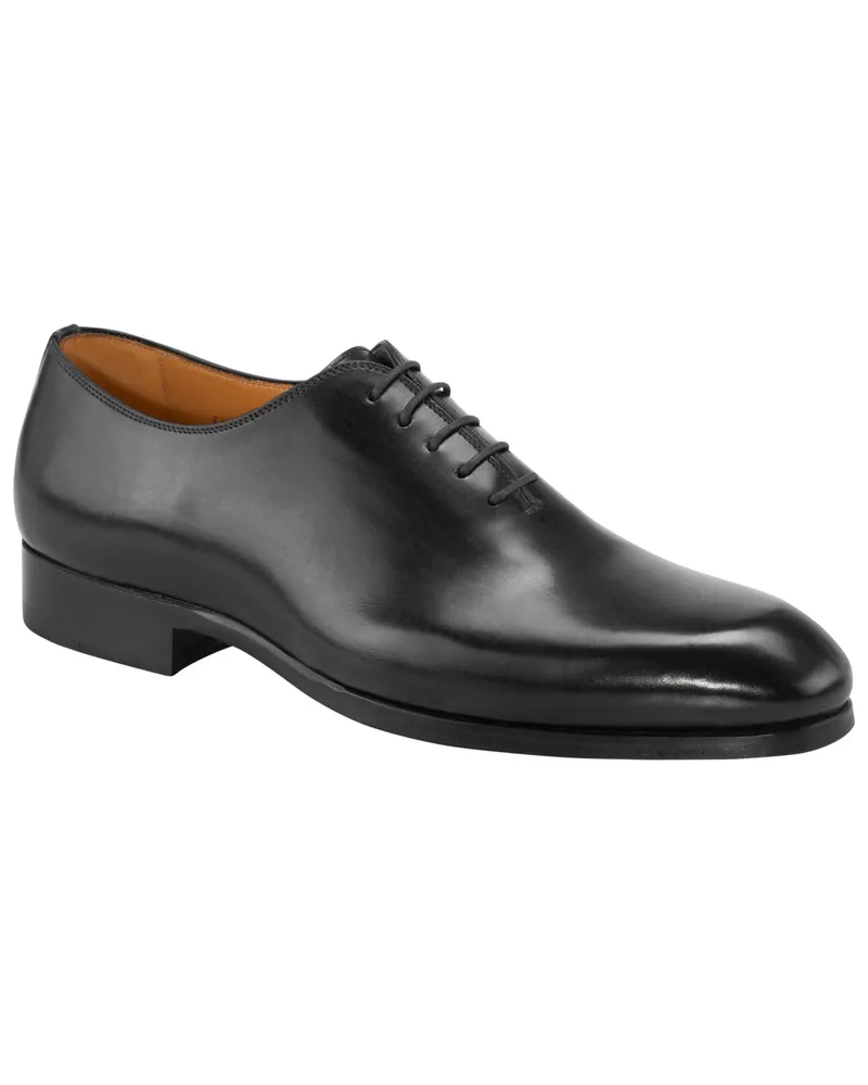 Magnanni Schnürer in Wholecut Oxford-Form aus Glattleder Schwarz