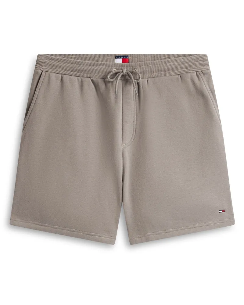 Tommy Hilfiger Sweatshorts mit Logo-Stickerei in Sand