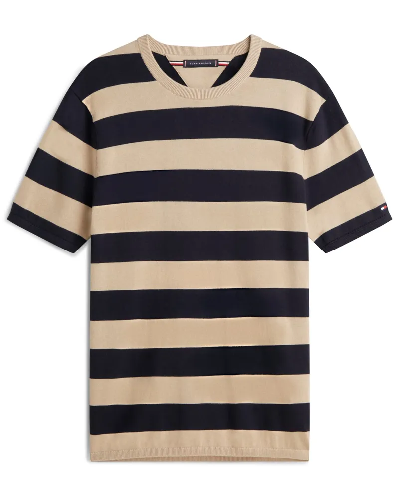 Tommy Hilfiger T-Shirt aus einem soften Baumwollstrick in Beige