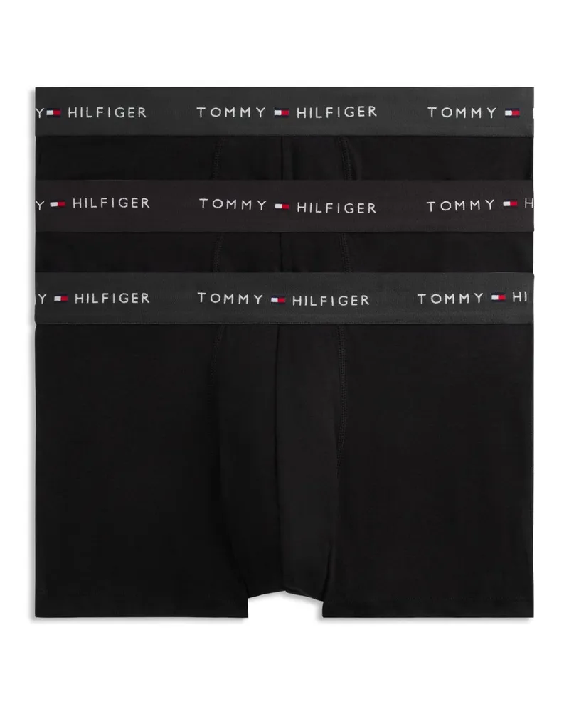 Tommy Hilfiger 3er-Pack Boxer Trunks mit Stretch und Label-Bund in Schwarz