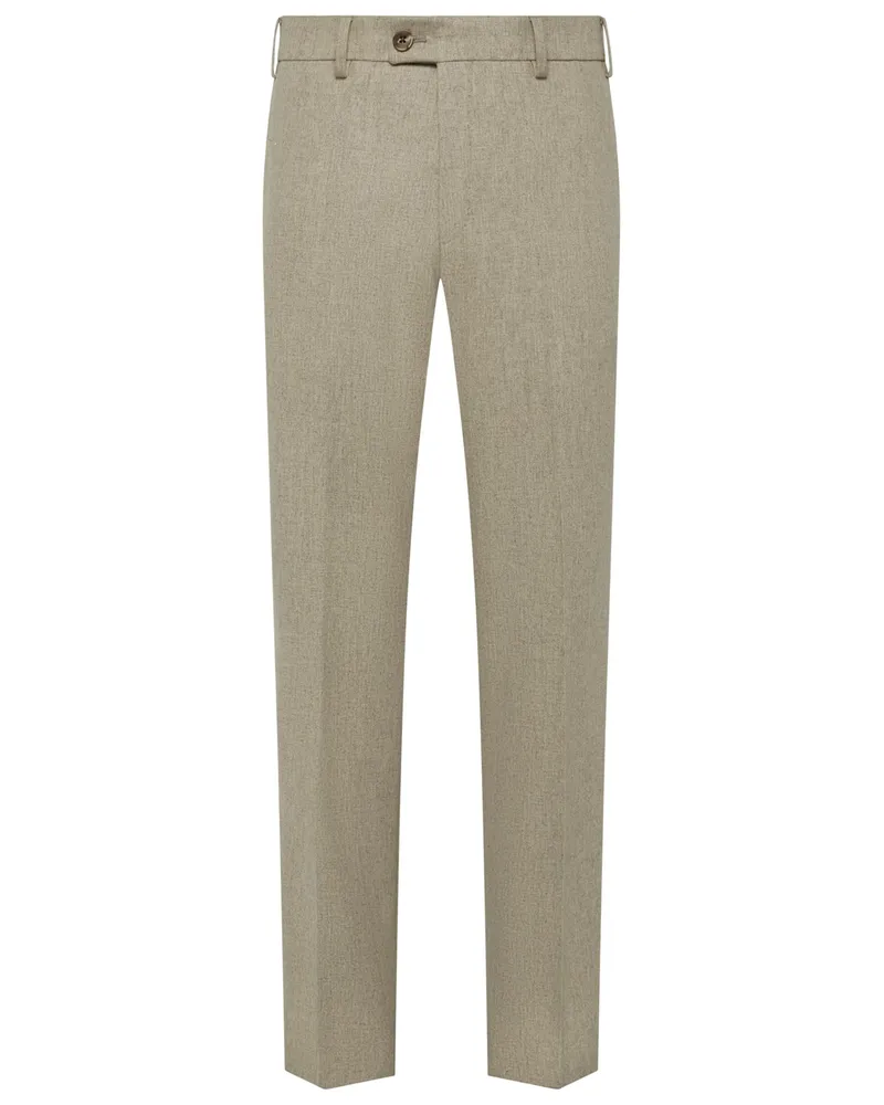 Hiltl Flannel-Hose Piacenza I mit Bügelfalte, Regular Fit in Beige
