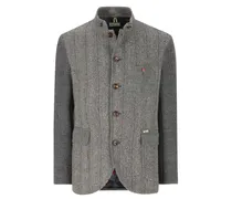 Janker mit Strickakzenten und Fischgrät-Muster in