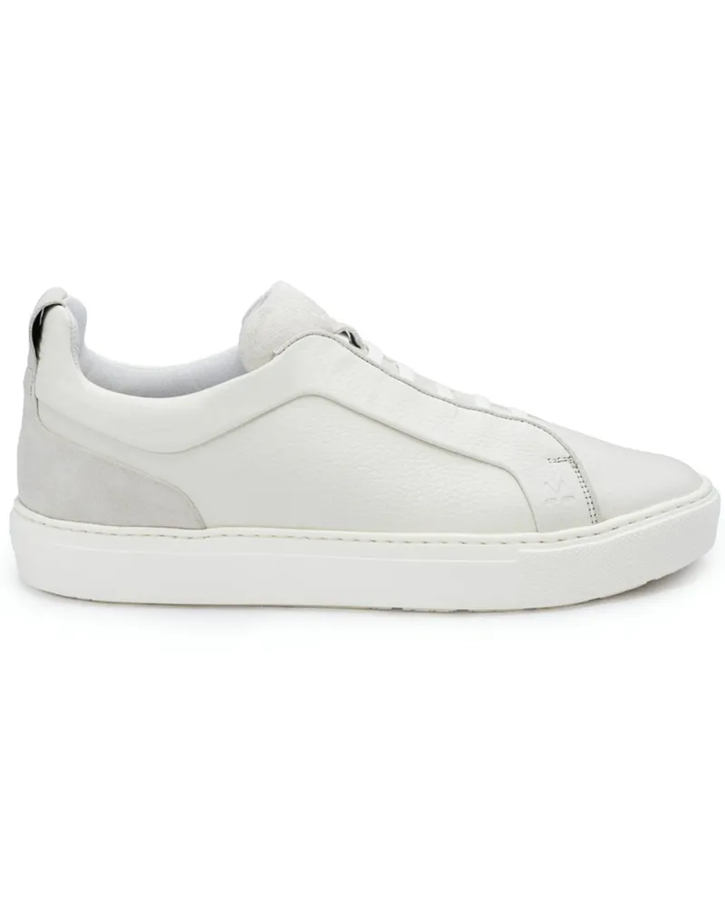 Lloyd Low Top-Sneaker Flex Metro aus genarbtem Leder in Weiß