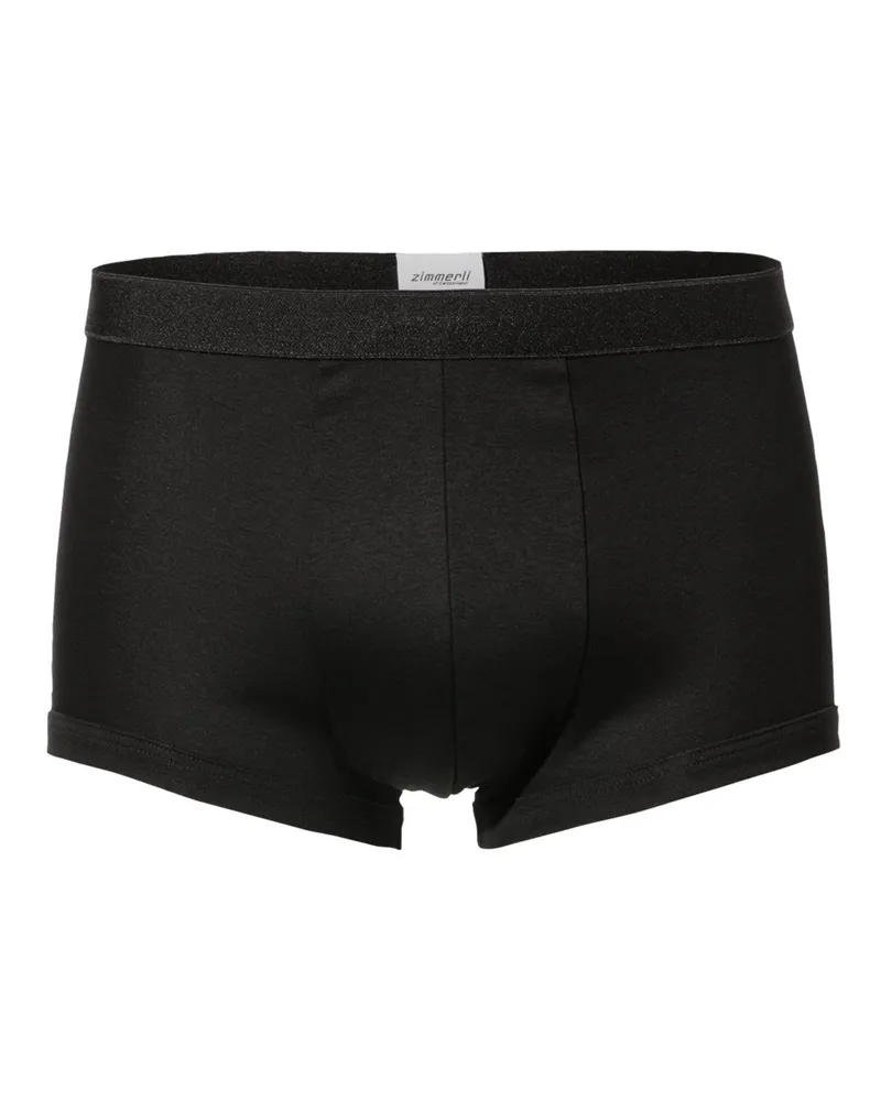 Zimmerli Boxershorts aus superfeiner Sea Island Baumwolle in Schwarz