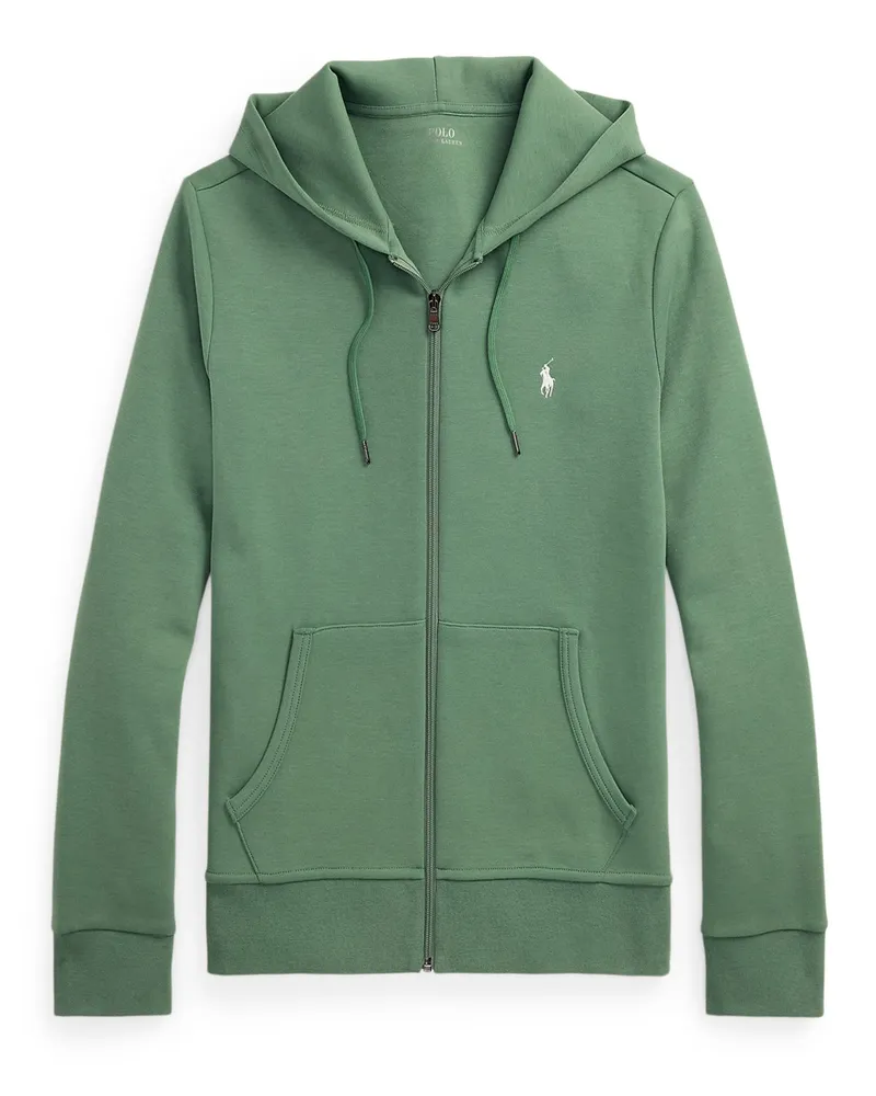 Ralph Lauren Sweatjacke mit Kapuze und Logo-Aufnäher in Grün