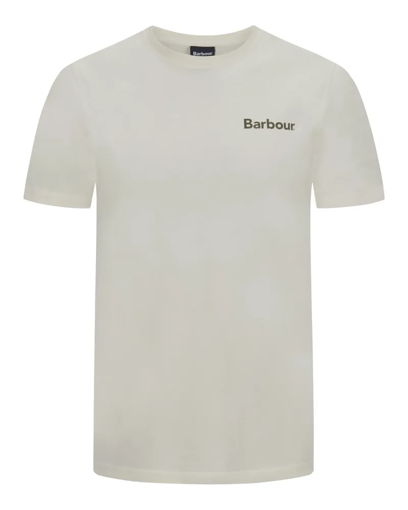 Barbour T-Shirt Camber mit Rücken-Print, Tailored Fit in Offwhite