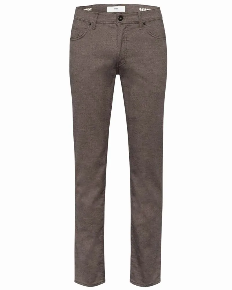Brax 5-Pocket Hose Cadiz im Wool-Look mit Stretch, Straight Fit in Braun