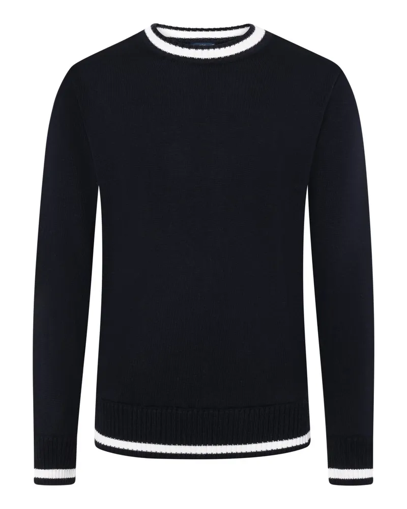 Paul & Shark Pullover aus reiner Schurwolle mit Rundhalsausschnitt in Marine