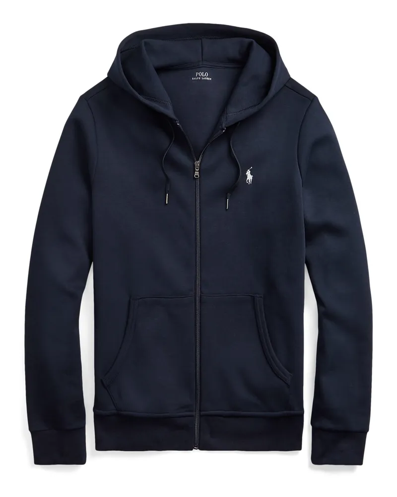 Ralph Lauren Glatte Sweatjacke mit Kapuze und kleiner Pony-Stickerei in Marine