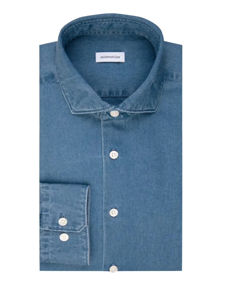 Seidensticker Jeanshemd aus Baumwolle, Regular Fit in Denim