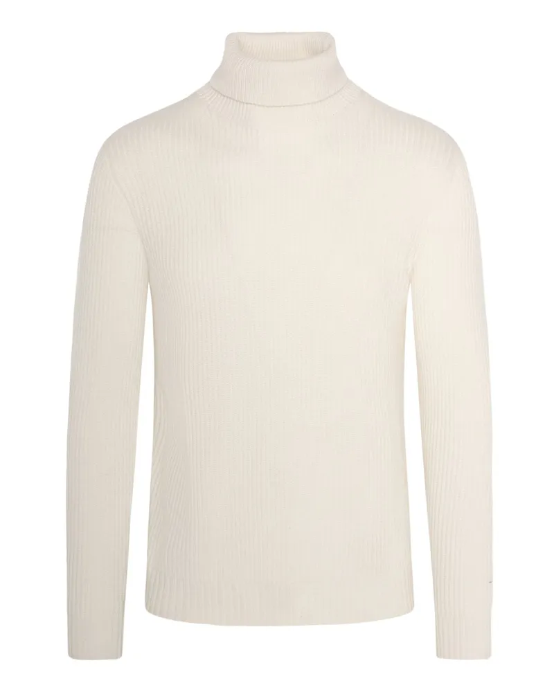 Tom Rusborg Softer Heavystrick-Rollkragenpullover aus Kaschmir in Offwhite