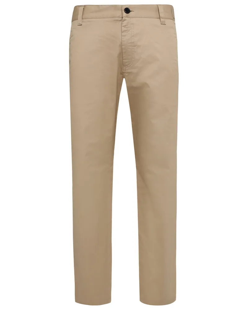 HUGO BOSS Leicht elastische Chino aus Baumwolle mit elastischem Bund, Relaxed Fit in Beige