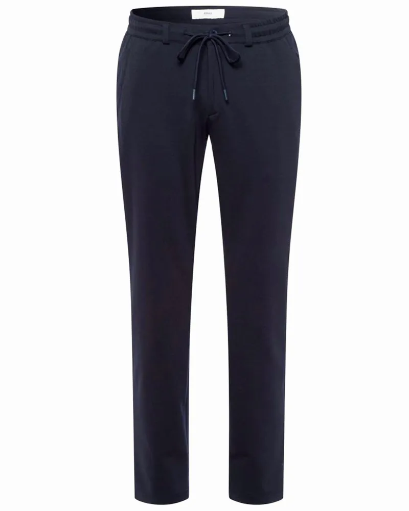 Brax Jersey-Hose Phil mit Dehnbund und Tunnelzug, Cropped Fit in Marine