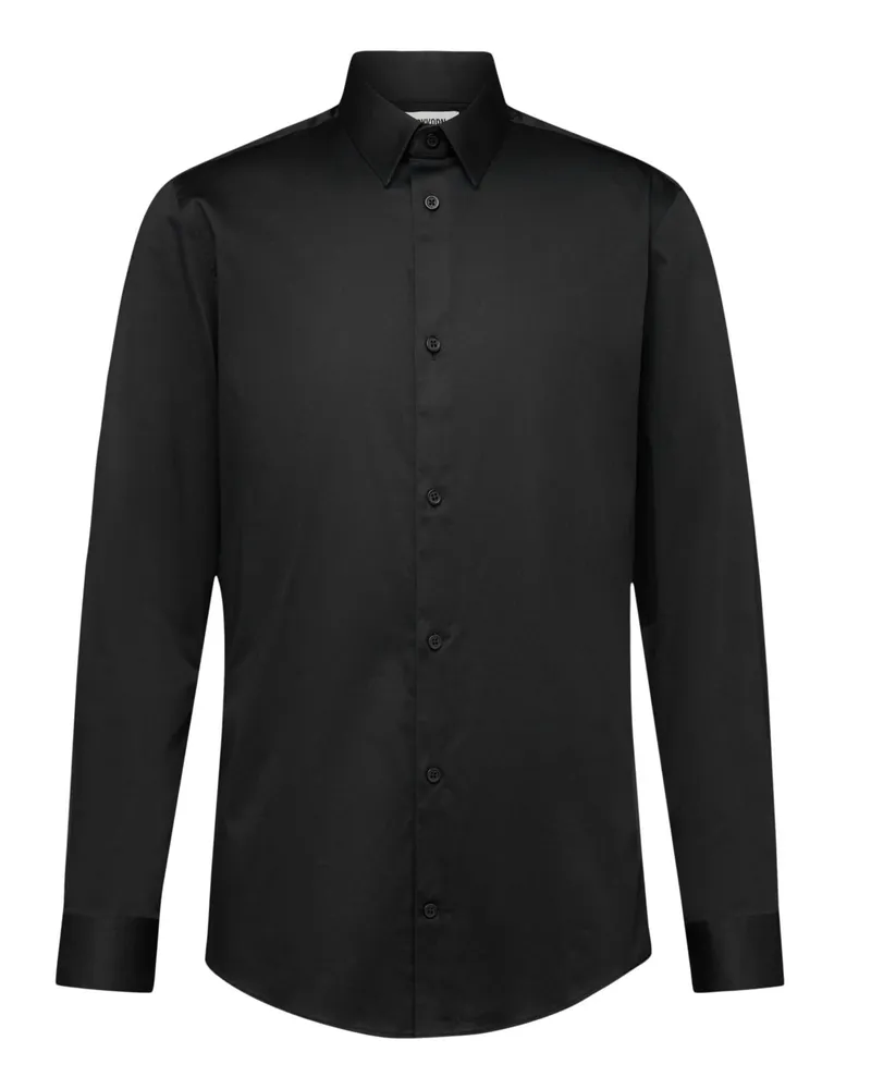 Drykorn Leichtes Hemd Daneel mit Stretchanteil, Slim Fit in Schwarz