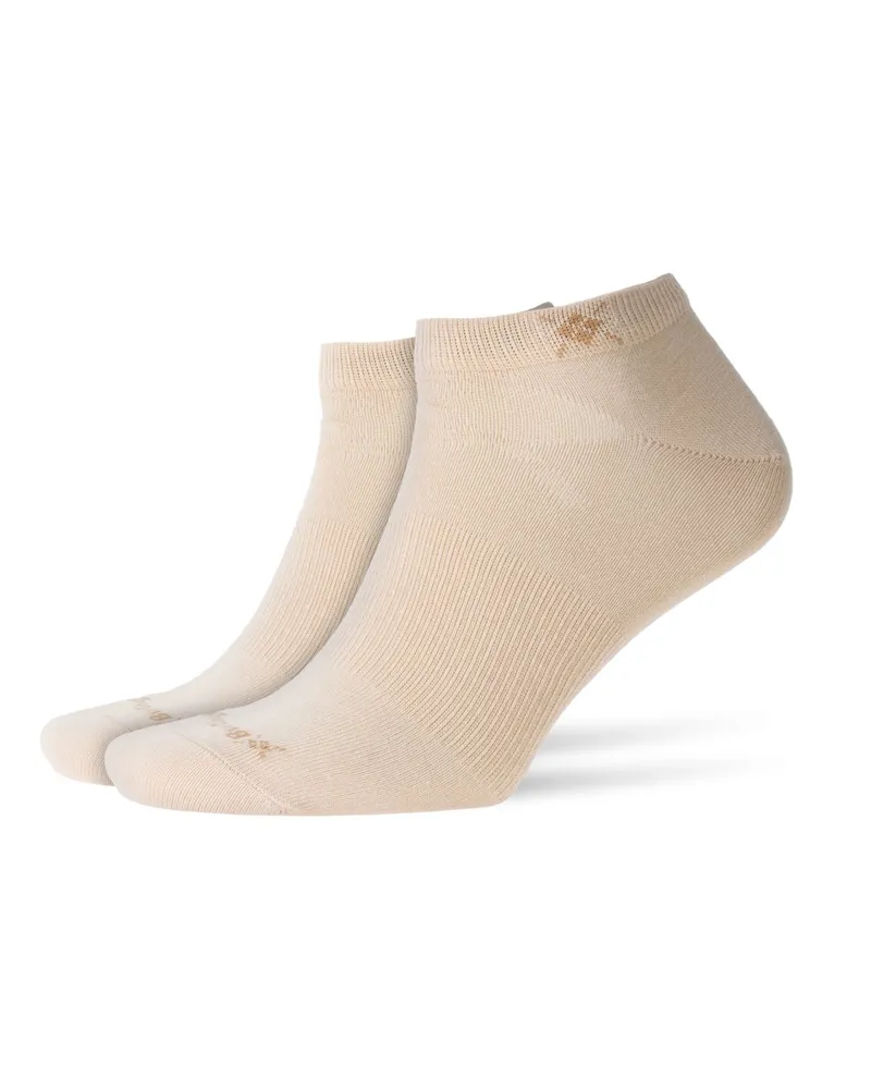 Burlington 2er Pack Sneaker-Socken in Feinripp-Qualität in Hellbraun