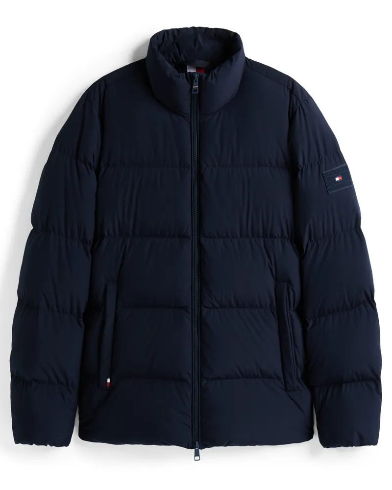 Tommy Hilfiger Wasserabweisende Pufferjacke mit Daunenfüllung in Marine