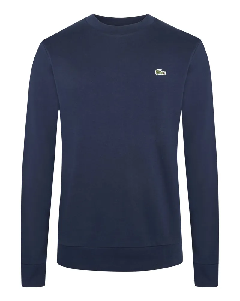 Lacoste Sweatshirt in Fleece-Qualität mit Krokodil-Aufnäher, Classic Fit in Marine