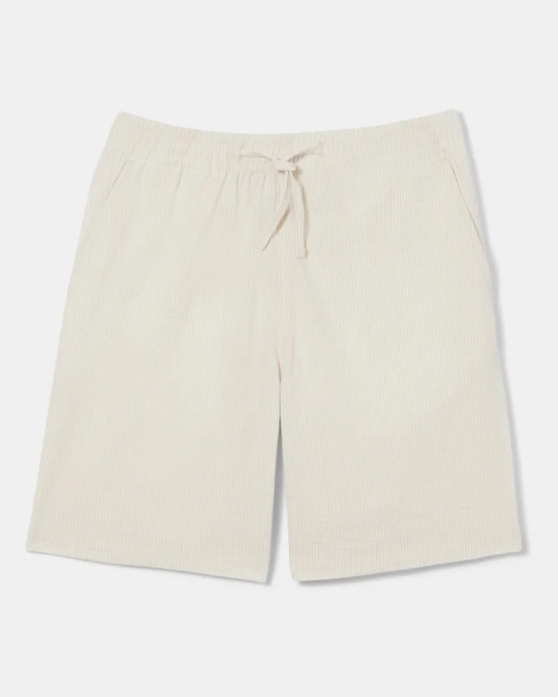 Lacoste Leichte Shorts aus Baumwoll-Seersucker-Material in Beige